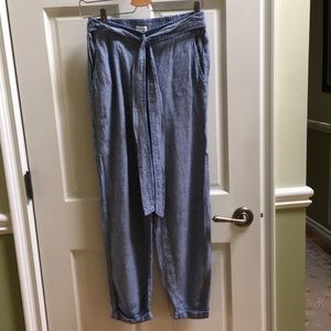Max Studio Blue and White Striped Pants. Size M.